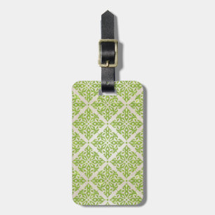 Vintage wallpaper luggage tag