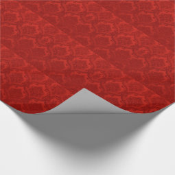 Vintage Wallpaper Pattern Red Wrapping Paper | Zazzle