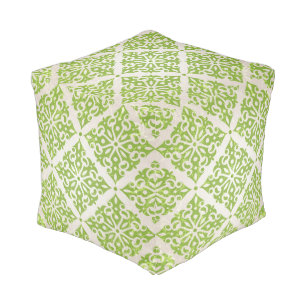 Vintage wallpaper pouf