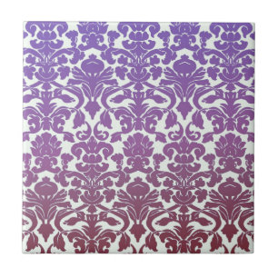 Vintage WallPaper Purple Ceramic Tile