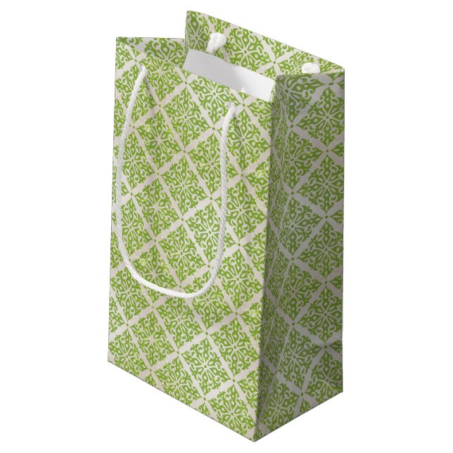 Vintage wallpaper small gift bag (Back Angled)