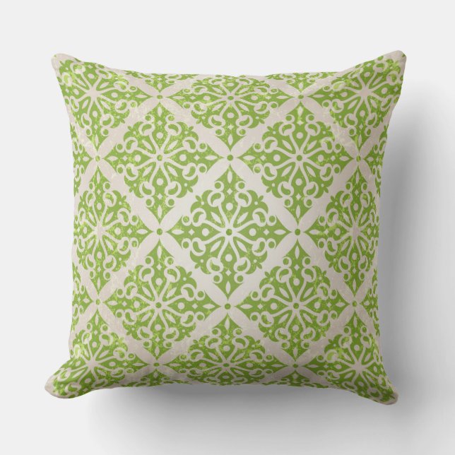 Vintage wallpaper throw pillow (Front)