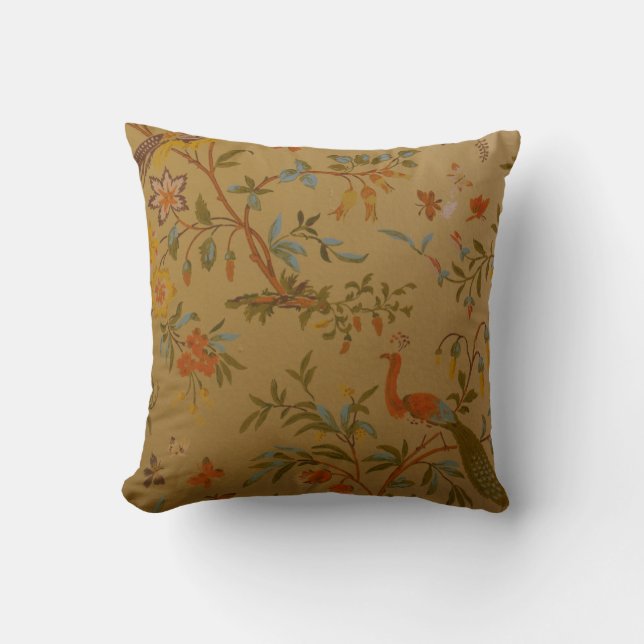 Vintage Wallpaper Throw Pillow (Front)