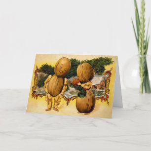 Vintage Walnut Family Christmas Card