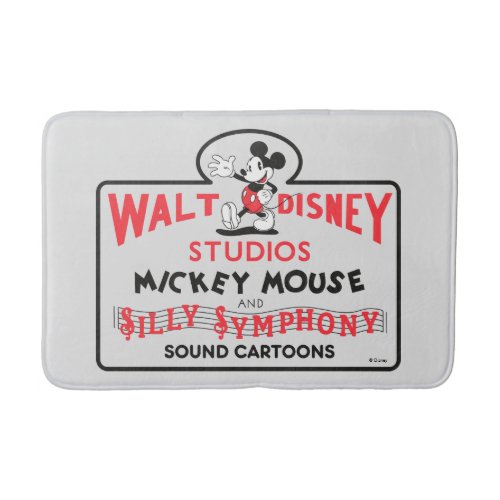 Vintage Walt Disney Studios Bathroom Mat