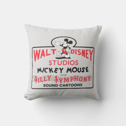 Vintage Walt Disney Studios Throw Pillow