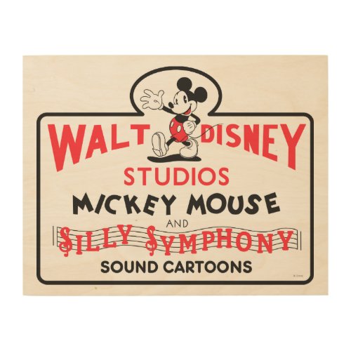 Vintage Walt Disney Studios Wood Wall Decor