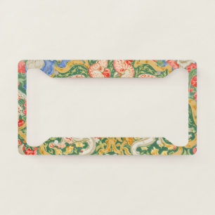 Vintage Walter Crane Cockatoo and Peacock Art License Plate Frame