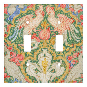 Vintage Walter Crane Cockatoo and Peacock Art Light Switch Cover
