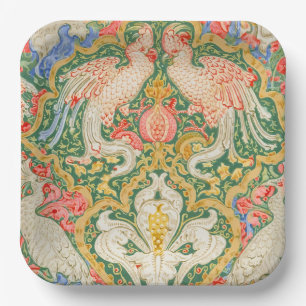 Vintage Walter Crane Cockatoo and Peacock Art Paper Plates