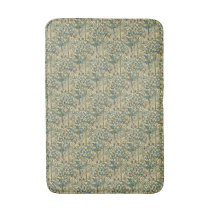 Vintage Walter Crane Macaw and Citrus Fruit Art Bath Mat