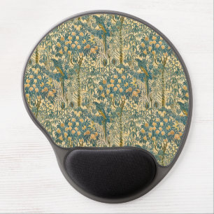Vintage Walter Crane Macaw and Citrus Fruit Art Gel Mouse Pad