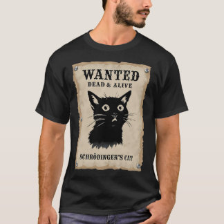 Vintage Wanted Poster Featuring Silhouette Of A Ca T-Shirt
