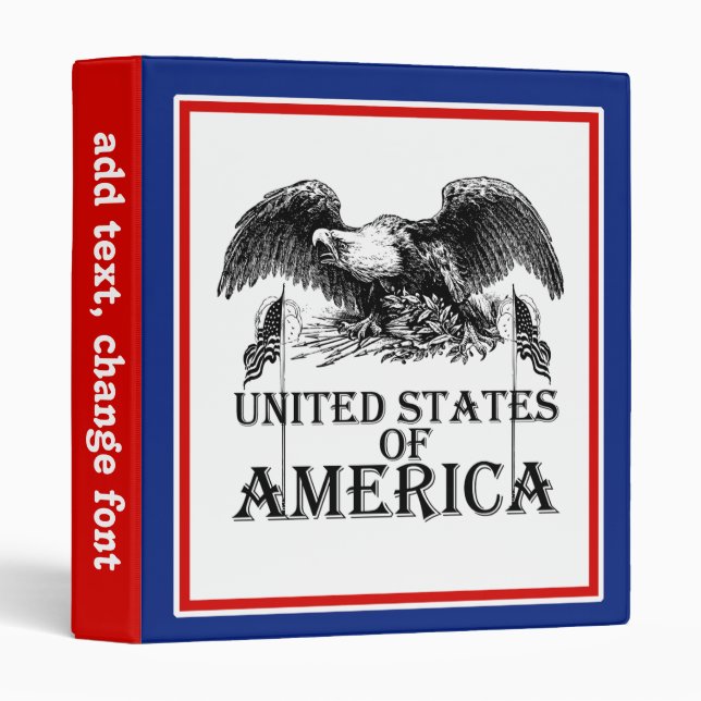 Vintage War Eagle 3 Ring Binder (Front/Spine)