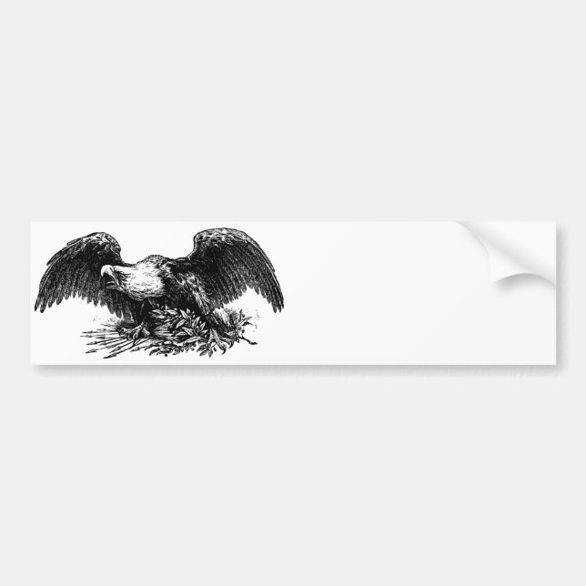 Vintage War Eagle Bumper Sticker (Front)
