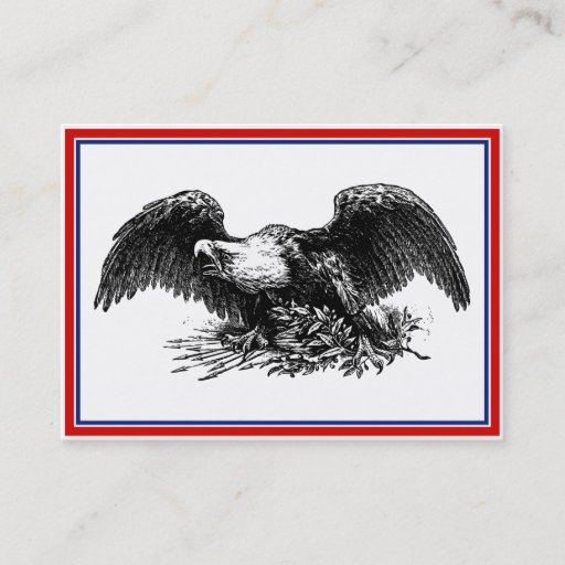 Customizable Vintage War Eagle Business Card