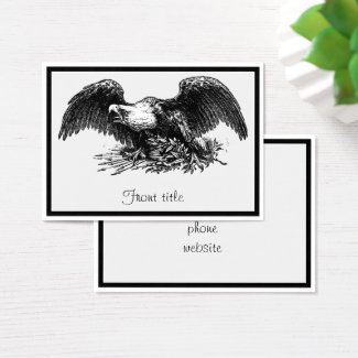 Vintage War Eagle Business Card