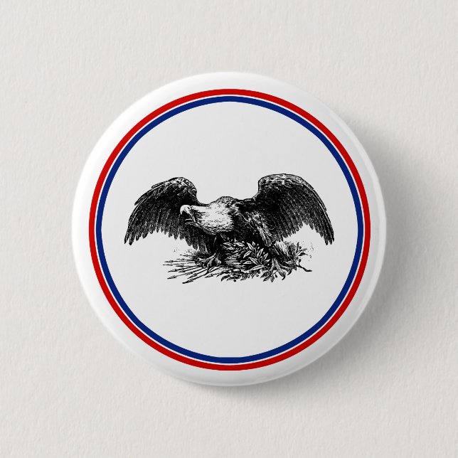 Vintage War Eagle Pinback Button (Front)