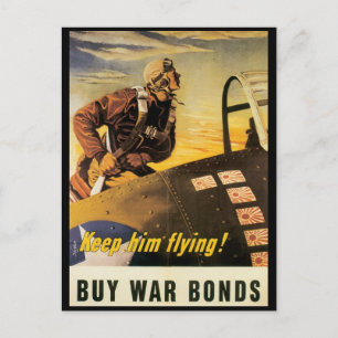Vintage War Postcards, Keep him flying! Postcard