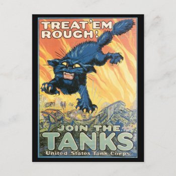 Vintage War Postcards  Vintage Tank Poster Postcard by golden_oldies at Zazzle