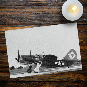 Vintage Warbird Airplane WWII Fighter Photo Jigsaw Puzzle