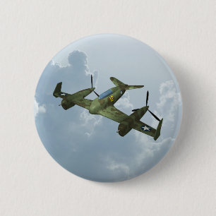Vintage Warbird Flight Military Aviation Art Pinback Button