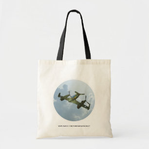 Vintage Warbird Flight Military Aviation Art Tote Bag