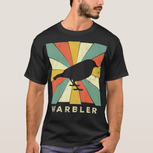 Vintage Warbler Bird Lover Retro Style Animal T_Shirt