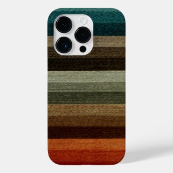 Vintage Warm Autumn Striped Pattern  Earth Tones Case-mate Iphone 14 Pro Case by InvitationCafe at Zazzle