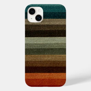 Vintage Warm Autumn Striped Pattern, Earth Tones Case-Mate iPhone 14 Plus Case