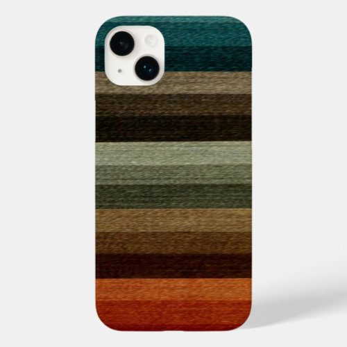 Vintage Warm Autumn Striped Pattern Earth Tones Case_Mate iPhone 14 Plus Case