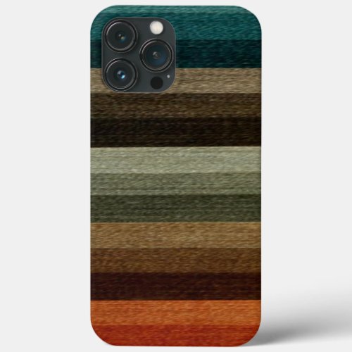 Vintage Warm Autumn Striped Pattern Earth Tones iPhone 13 Pro Max Case