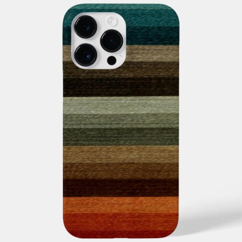 Vintage Warm Autumn Striped Pattern Earth Tones Case_Mate iPhone 14 Pro Max Case
