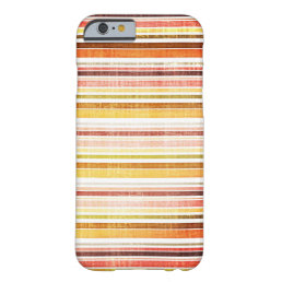 Vintage Warm Autumn Stripes Pattern Barely There iPhone 6 Case