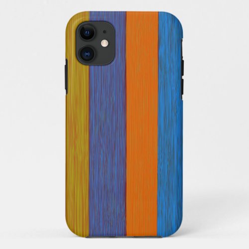 Vintage warm colors stripes iPhone 11 case