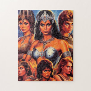 Vintage Warrior Queens Jigsaw Puzzle