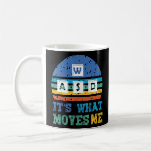 Vintage WASD It's What Moves Me Funny PC Gamer Vid Coffee Mug