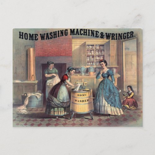 Vintage Washing Machine Advertisement Postcard