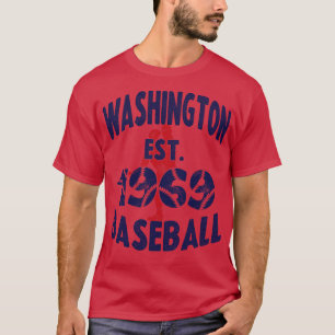 Vintage Washington Baseball Est 1969 Baseball Pitc T-Shirt