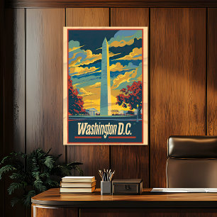 Vintage Washington D.C. Travel Poster
