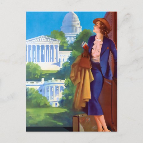 Vintage Washington DC Capitol Travel America Postcard