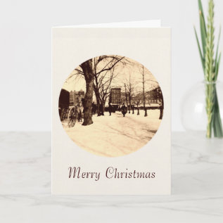 Vintage Washington Dc In Snow Christmas Card at Zazzle
