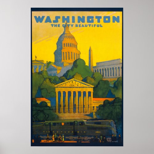 Vintage Washington DC Poster