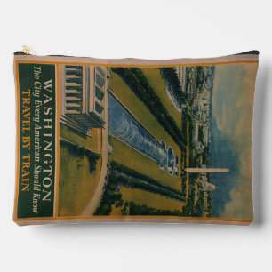 Vintage Washington DC Travel Poster Accessory Pouch