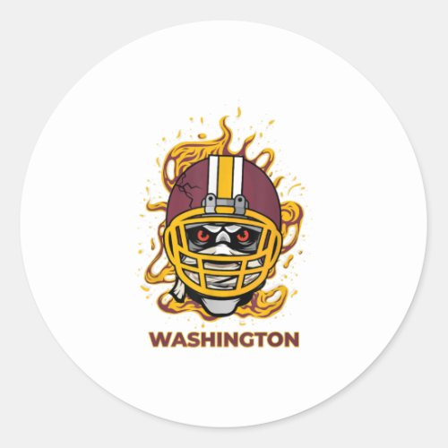Vintage Washington Football DC Sports T Classic Round Sticker