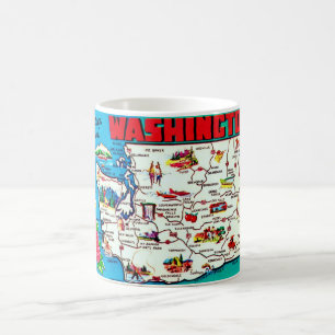 Vintage Washington Map Mug
