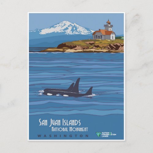 Vintage Washington San Juan Islands Travel Postcard