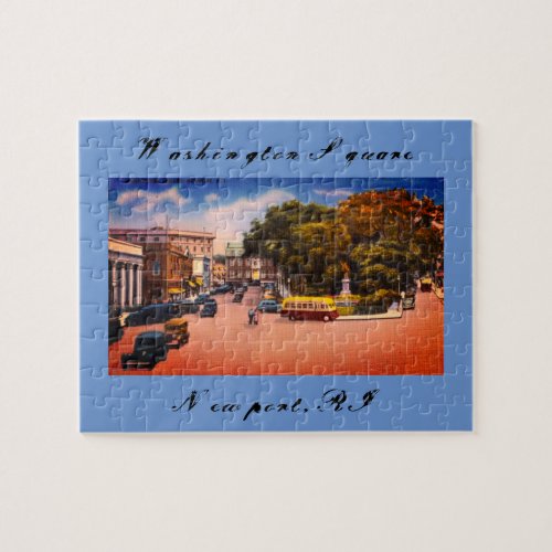 Vintage Washington Square Newport Rhode Island Jigsaw Puzzle