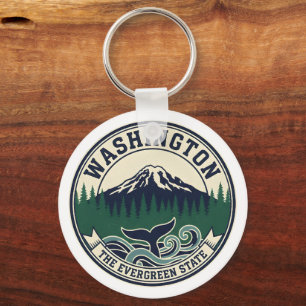 Vintage Washington State Emblem Keychain