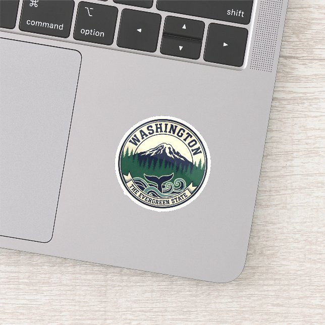 Vintage Washington State Emblem  Sticker (Detail)